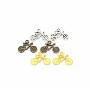 Charms BK 300 st /Lot Bicycle Charm Bike Pendant 21x16mm 4 Färger Bra för DIY Craft Smycken Making Drop Delivery 202 DHRT1