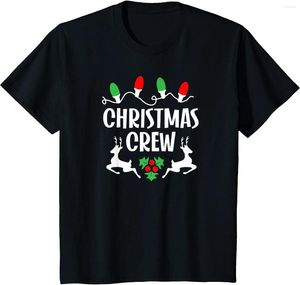 Men's T Shirts Cute Family Christmas Crew Matching Pajama Gift Lights T-Shirt