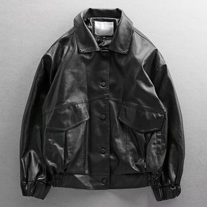 Jackets masculinos Autumn Light Luxury Fashion Lear Leather Motion Motorcycle confortável PU 230213