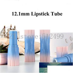 Packing Bottles 10/20/50Pcs 12.1Mm Gradient Pink Blue Lip Rouge/ Tube Cosmetic Lipstick Pipe Shell Diy Handmade New Style Makeup Pac Dhkr3