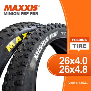 Шины 1pc maxxis 26 Minion FBF FBR 26*4.0 26*4,8 MTB Mountain Bicycle Tire Fit для испытательной езды Fat Bike Plas Tire Low Rolling Part 0213