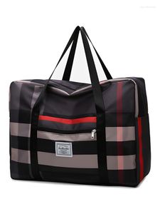 Duffel Bags Bagagem de tamanho grande Mulheres Bolsa de viagem Primeira classe Carry On Item pessoal Duffle Hand dobrável Luxury Weekend Overnight Tote