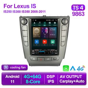 垂直スクリーンプレーヤーTeslaスタイルAndroid 11 Car DVD Radio for Lexus for IS250 IS300 IS350 Multimedia GPS Navigation CarPlay bt