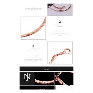 Charm Bracelets Bangle Beautifly Gold For Men Women Personalized Infinity Thin Rose 18K Bracelet Drop Delivery Jewelry Dhq8K