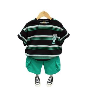 Sets Children Kids Clothes Year Gift Toddler Boys Clothing Set Summer Baby cotton Striped TShirt and Shorts Suits Costume