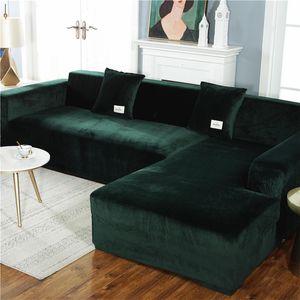 Stuhlhussen GURET Samtsofa für Wohnzimmer Couchbezug Elastischer Schonbezug 1234 Sitz L-förmiger Stretch-Möbelschutz 230213