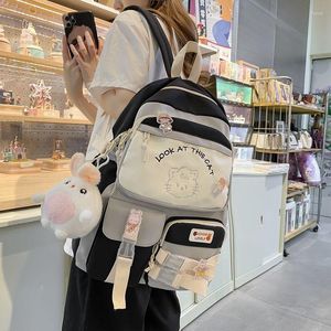 Backpack Drop Kawaii Middle School Bags Feminino Backpacks Feminina Contraste para Crianças