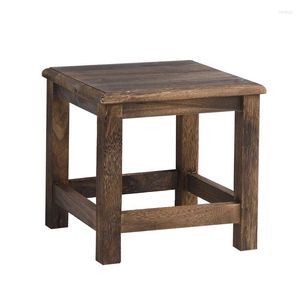 Christmas Decorations Solid Wood Home Stool Living Room Vintage Shoe Changing Adult Coffee Table Square Children Small