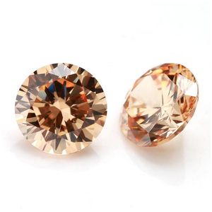 Löst diamanter clearance 100 st/väska 7 mm Clear Round Cut 15 Colors 5a Cubic Zirconia ädelstenar ädelstenpärlor för Dheaz