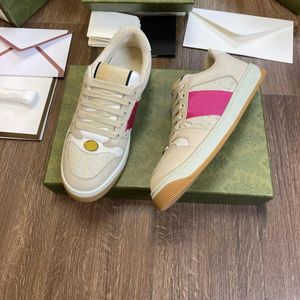 Mit Box Designer Sneakers GGity Schuhe Top Italien Screener Designer Butter Dirty Shoes Freizeitschuhe Leder Schwarz Beige Rot Grün Pink Sue px