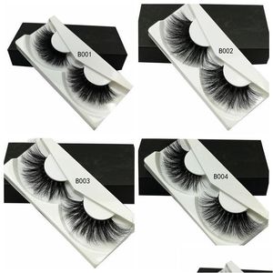 False Eyelashes 3D Mink Long Fl Natural Makeup Lashes Crisscross 25Mm Wispies Fluffy Extensions Fashion Tool Drop Delivery Health Be Dhc5K