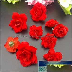 Dekorative Blumen Kr￤nze Baumwollt￼cher speicherte Rose k￼nstliche Blume Festlichkeit DIY Kopfschmuck Hut Schuh Orament Beach Seide Dhqbk