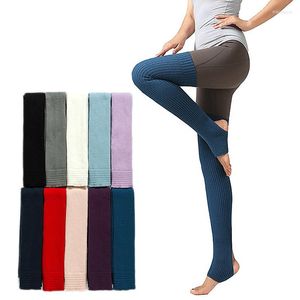 Skarpetki dla kobiet jedna para nad pończochami kolan jesienna zimowa noga cieplejsza dla baletu Pilates Fitness Legginsy Drop Ship