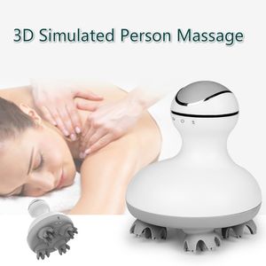 Huvudmassager 3D Waterproof Electric Head Massager Trådlös hårbotten Massage Främja hårtillväxt Kropp Djup Vävnad Knådan Vibration Roller 230211