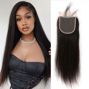 Super Special SALE 4x4 Lace Closure Hand Tied 13x4 Brown Lace Frontal with Baby Hair Bundles Deals 8-20inch Greatremy