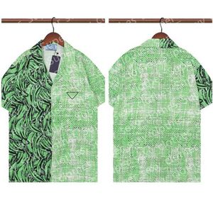 Męskie luksusowe designerskie koszule mody geometryczne koszulę do kręgli hawajskie kwiecisty lud