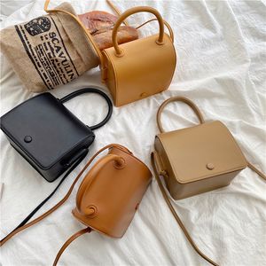 Fashion shoulder bag square handbag solid color women's cross-body bag