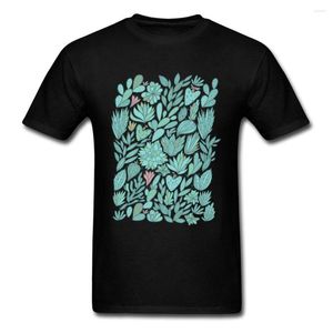 Herrar t shirts 2023 suckulenter kaktus botanisk älskare svart t-shirt män härlig tecknad tecknad skjorta sommar anpassad besättning nacke kort ärm topp topp