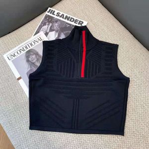 Sexy Womens Tank Top Beach Summer Wool Blend Belly Button Vest Brand Letter Wear Inside Outside with Fashions Zipper Tees Cloth SML