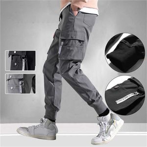 Männer Hosen Neue Jogger Cargo für Männer Casual Hip Hop Tasche Männliche Hosen Jogginghose Streetwear Bänder Techwear Drop Y2302