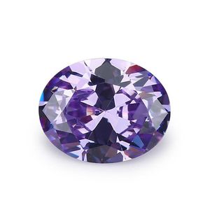 Diamanti sciolti Commercio all'ingrosso di alta qualità 100 Pz / borsa Blu graduale 6X8 Mm Taglio ovale sfaccettato Forma 5A Vvs Cubic Zirconia Dro 3R