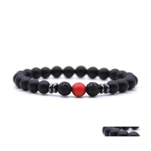 Beaded Strands Pretty Men Armband Natural Stone Bead Beautif Chakra Jewelry Gift Lava Roman Armband Drop Delivery Dh8ri