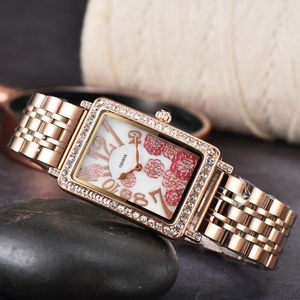 Zegarek dla kobiet 2023 Nowe zegarki damskie trzy igły kwarcowe zegarek Top Luksusowy marka stalowa dama dama moda diamentowa fm najwyższa jakość