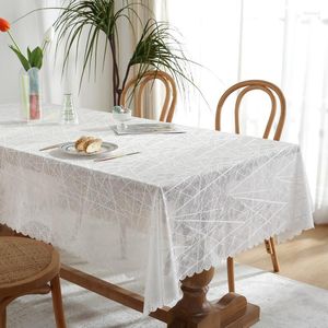 Table Cloth Simple Geometric Lace Tablecloth Unique Woven Cover For Home/el/Coffee Shop Elegant Kitchen Dining Room Decor