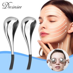 Eye Massager Ice Globes Spoon Massager Skin Care Freeze Tool rostlöst Steel Face Beauty Cryo Roller Cooling Massage Spa Ball For Women 230211