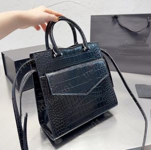 レディレディースウォレットベルトバッグデザイナー化粧品バッグブラックハンドバッグレター本革のクロコダイルラグジュアリーバッグ