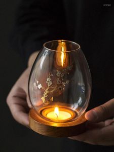 Ljushållare glas nordiska burkar ljus bordsdekor små godslösa kandelabrumer kristall moderna porta bougies teealight candels