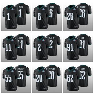 Philadelphiaeaglesmen 6 Devonta 1 Jalen Smith fa male 11 Brown 26 miglia A.J.Sanders 2 Slay Jr 91 Cox 20 Dawkins 90 Davis Black Super II Bowl Jersey