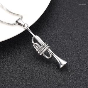 Pendant Necklaces XWJ10055 A Suona Horn Necklace Women Accessories Jewelry Memorial Urn Locket For Ashes Container Cremation Gift Items1