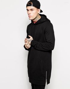 Men's Hoodies Men Sweatshirts 2023 Mens Hip Hop Sweatshirt Oversized Long Swag Skateboard Side Zipper Hoodie Streetwear