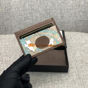 647942 Luxurys Designer Holder Card Classic Casual Printing Держатели кредитных карт кожа Ultra Slim Wallet Double G Монеты FA289S