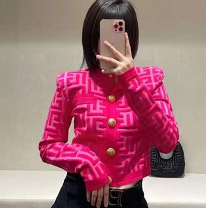 2023 nwe Quality Fashion Designer sweaters Geometric patterns Medusa apes Cardigan Long Sleeve Single Breasted Contrast Color Button Knitted Sweaters