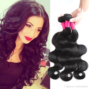 4pcs Brazilian Body Wave Virigin Hair Wefts 100g/pcs Natural Black Brazilian Body Wave Human Extension Cheap 100g/pcs Brazilian Human Hair