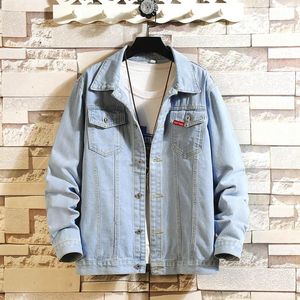 Men's Jackets Fear Coat Mens Spring And Autumn Fashion Leisure Solid Color Buckle Lapel Denim Jacket Western Jean Women