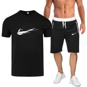 Letnia odzież luksusowa do koszykówki Męskie dresy Casual Sport puff Tees Szorty od projektantów Zestawy szortów z rękawami Moda męska 2 sztuki dunk lows Odzież sportowa