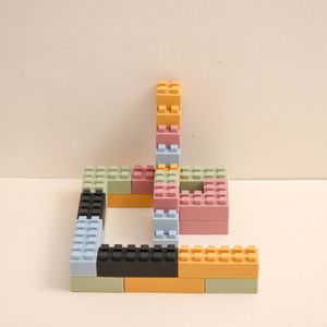 Blocks 4 Pc DIY Building Wall Figures Bricks Creative Toys for Children Size Compatible Learning Classic Educational Toy Set Gif 230213