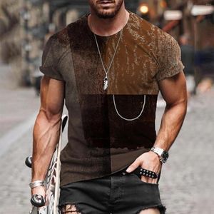 Men's T Shirts Men's Summer Casual Short Sleeve Shirt Top Blouse Tee Tops Printed Round Neck T-shirt