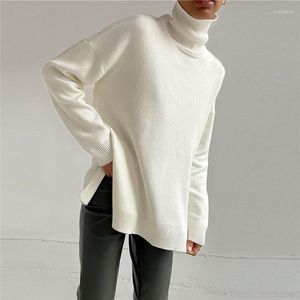 Kadın Sweaters Kış Kadınları Taşıtlar 2023 Yeşil Klasik Sıcak Örme Sweater Büyük Boy Altılar Üstleri Yan Kıkırdak Uzun Bayanlar 6446