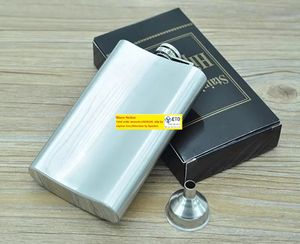 25pcslot Fast shipping 10 oz Stainless Steel Hip Flask 10oz Portable Pocket Liquor bottle With Retail box