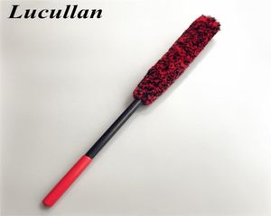 Lucullan Single Pack Improved Version Strengthening Handle Premium Wool Wheel Brush 3843CM Car Rim Brushes Soft Fibers Woolies4608847