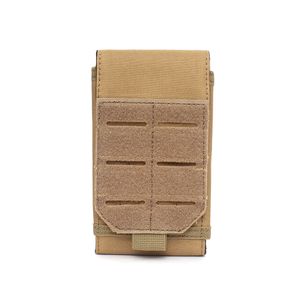 Tactical Molle Phone Pouch Laser Cut Heavy Duty Loop Mobiltelefon Bälte Hölster Telefonpåse Fall