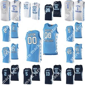 NCAA Basket North Carolina Tar Heels College 5 Armando Bacot Jersey 2 Caleb Love 45 Brady Manek 4 RJ Davis 13 Dawson Garcia 1 Leaky