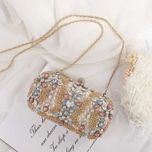 Clutch Bags Crystal for Wedding Party Luxury Rhinestone Purse and Handbag Banquet Chain Shoulder Zd1758 230213