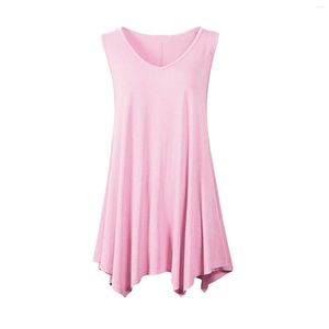 Women's T Shirts 3xl Tops Womens Vest Extended Sleeveless V Neck Tunic TShirt Top Casual Summer Dress Loose Bottom Shirt Outdoor Warm