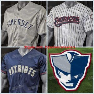 Niestandardowe koszulki baseballowe Somerset Jersey 2021 Nowe mundury 100% podwójnie zszyty haft vintage mężczyźni Kobiet młodzież C