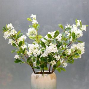 Decorative Flowers 1 Pc Artificial Fake Flower Flowering Branch Of Lilac Home Decor Party Office Livingroom Wedding Decoration Accessories